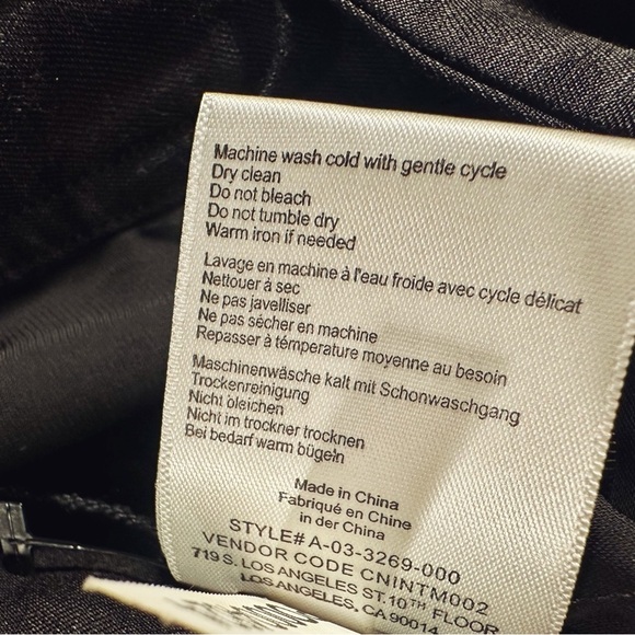 Anine Bing Black ‘Carrie’ Trousers Size 32 = U.S. Women’s 2 ASO Meghan Markle - Picture 13 of 16